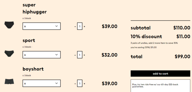 thinx商品ページ